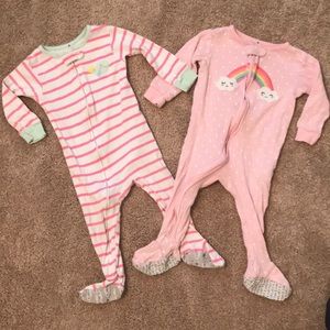 2 Carter’s 12 Month pjs